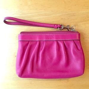 Coach wristlet. Genuine leather.
